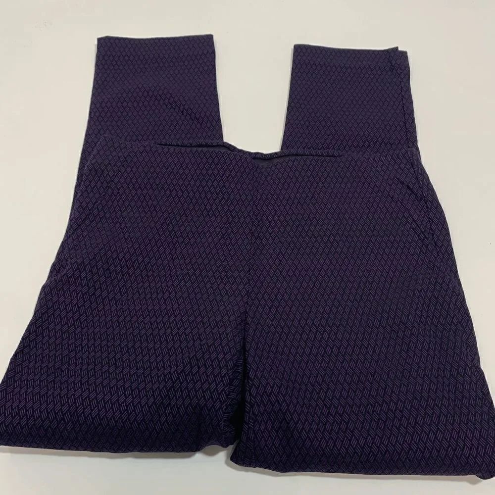 Chico's Womens Pants Ankle Stretchable Abstract Blue Size 29